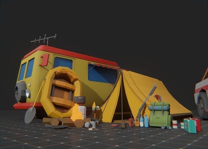 Survival Pack lowPoly Low-poly 3D model 3