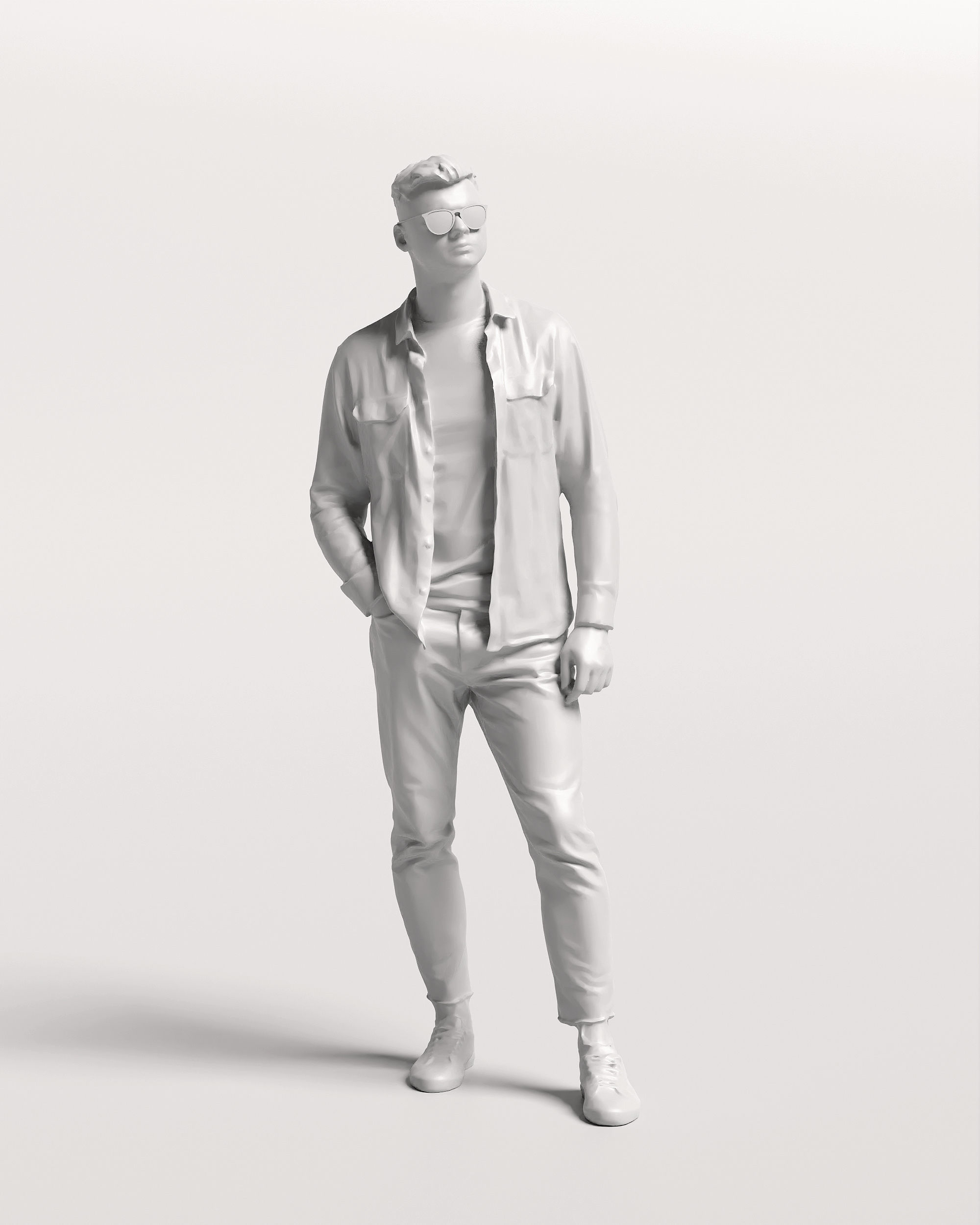 Humano Man in the garden 2210-7 3D model_12