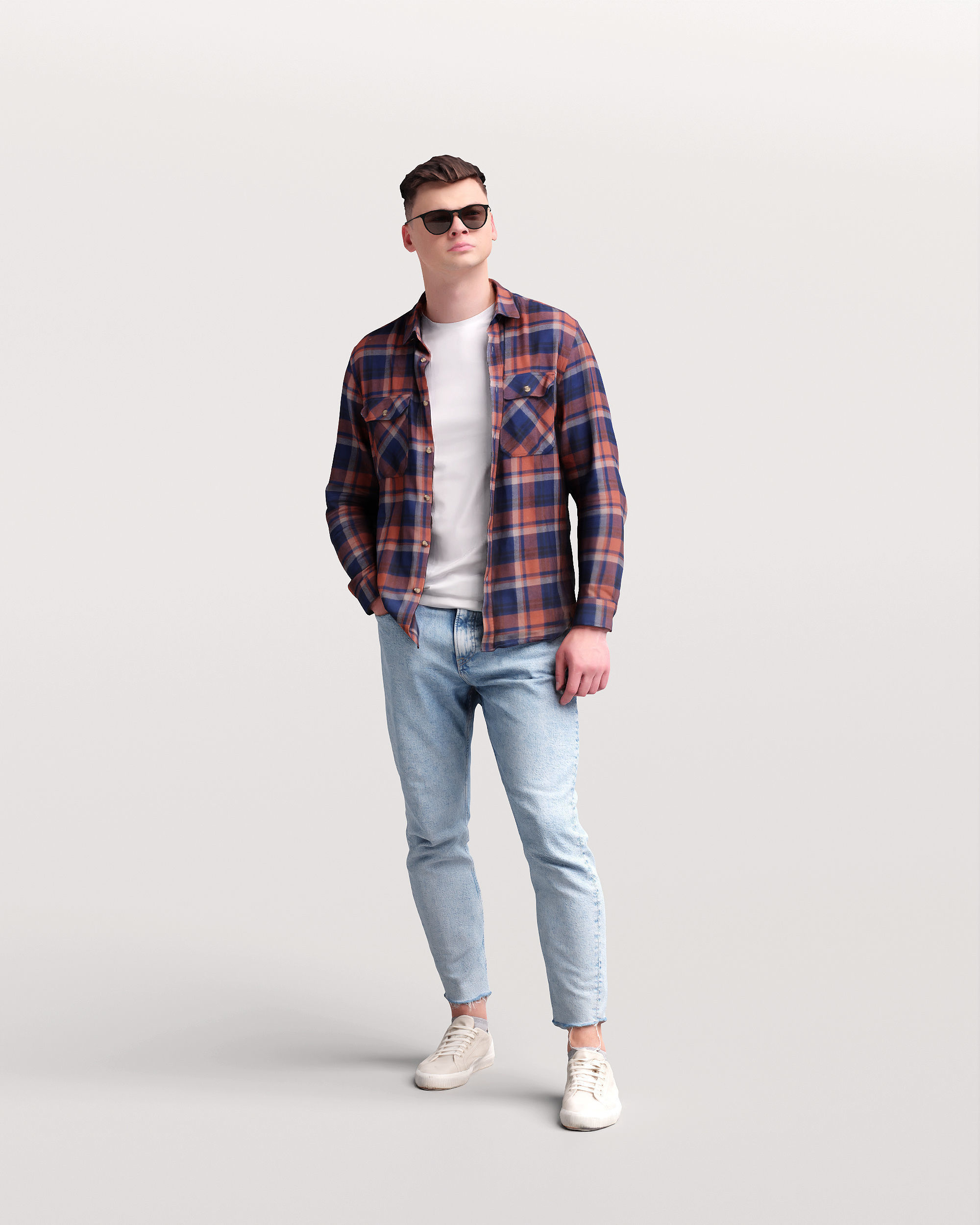 Humano Man in the garden 2210-7 3D model_3