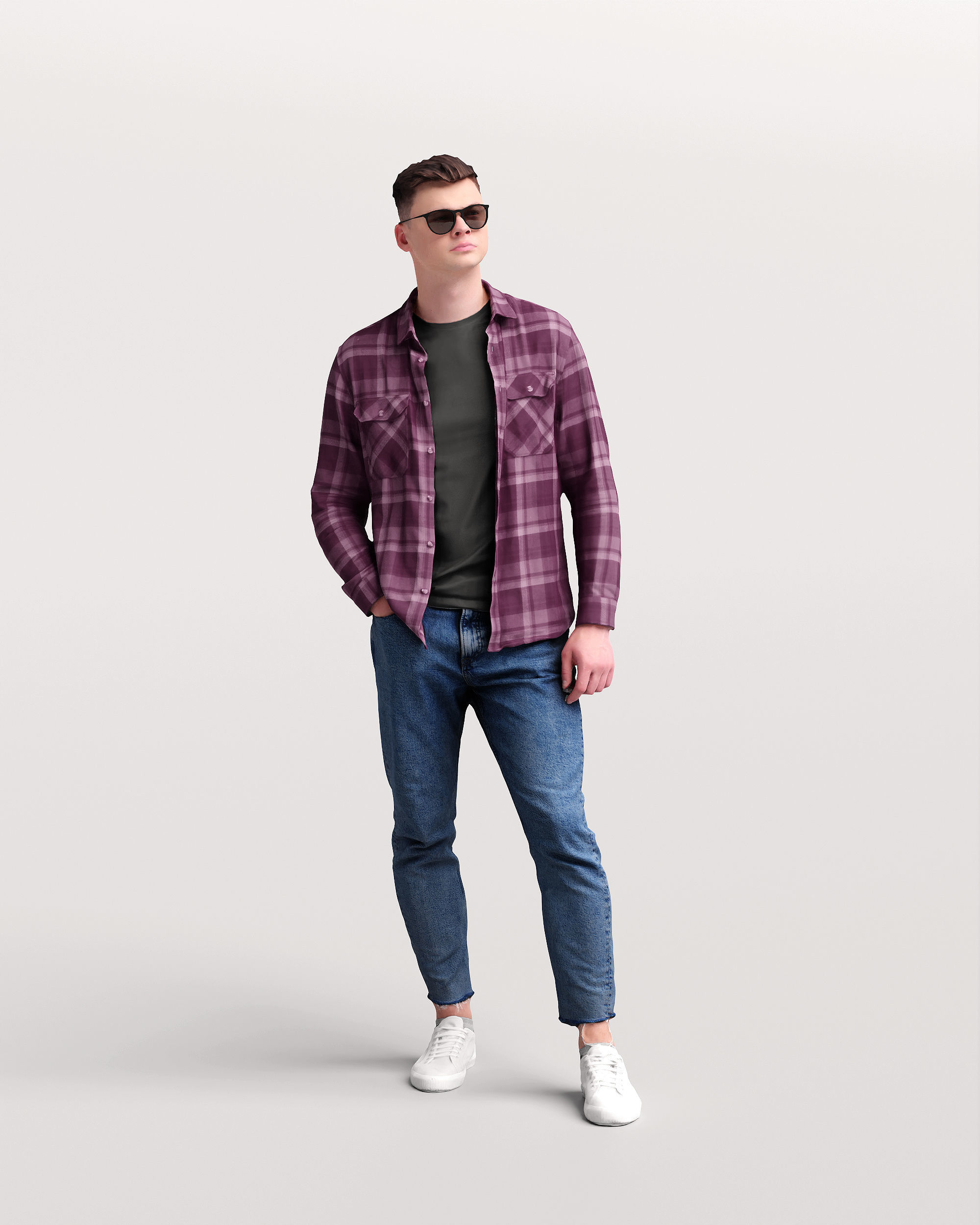 Humano Man in the garden 2210-7 3D model_11