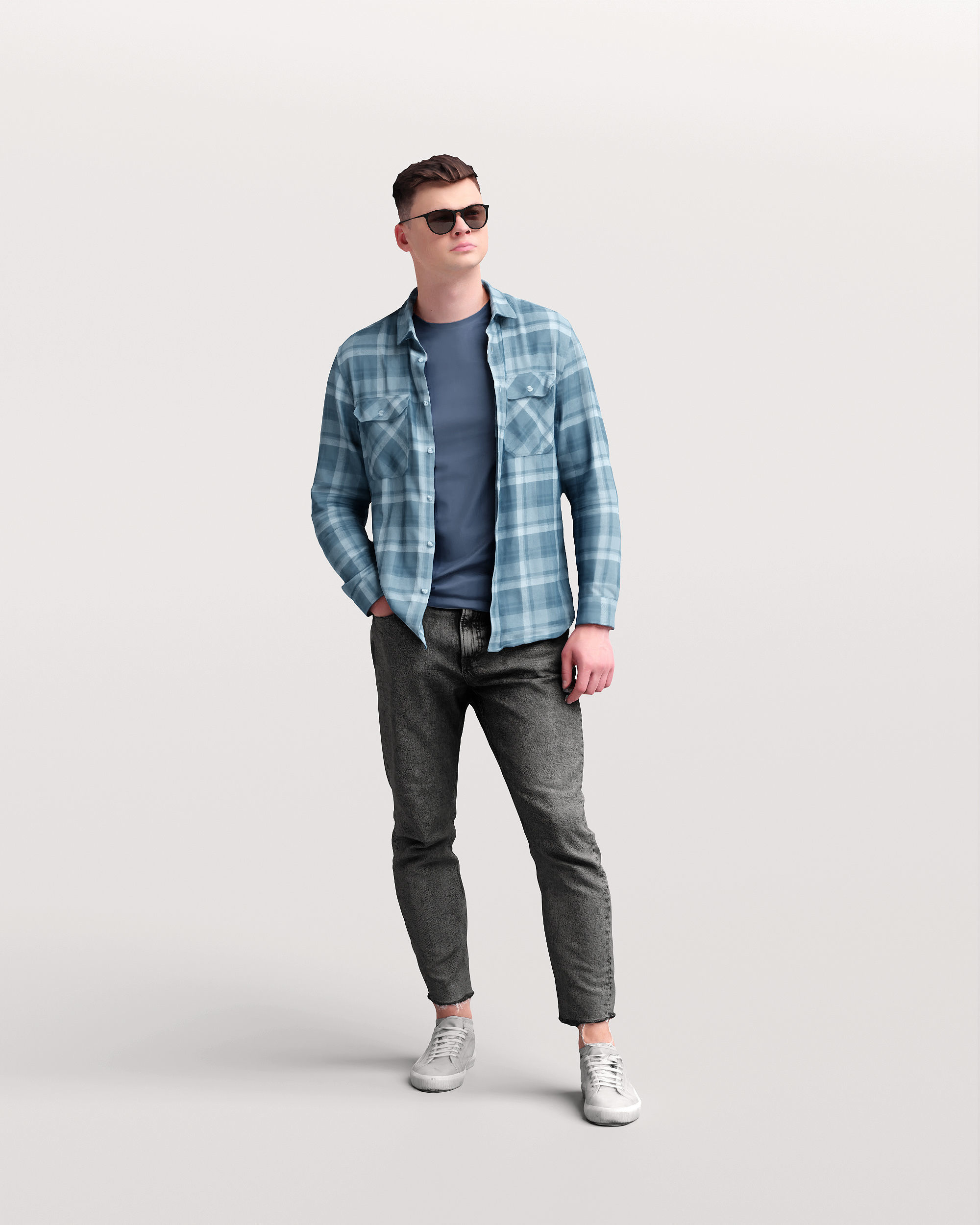 Humano Man in the garden 2210-7 3D model_10