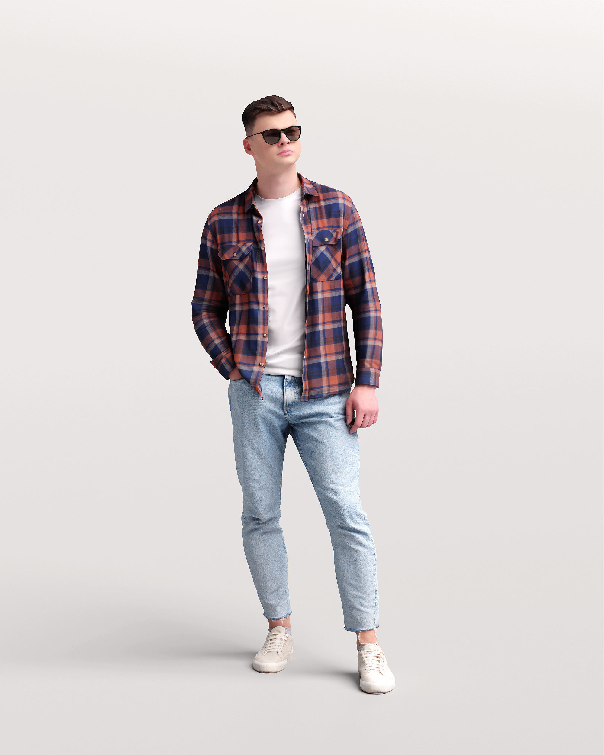 Humano Man in the garden 2210-7 3D model_1