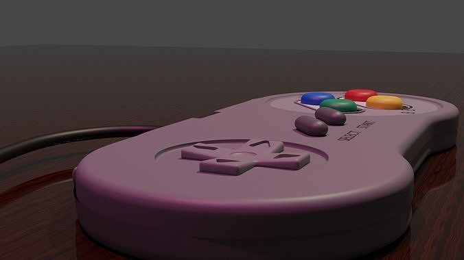 Super Nintendo game Controller 3D model