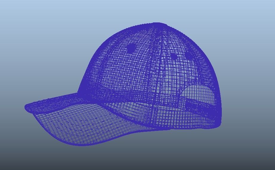 Baseball cap 3D model Low-poly 3D model_13