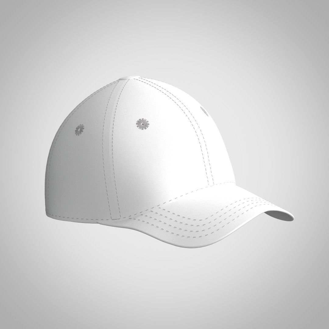 Baseball cap 3D model Low-poly 3D model_12