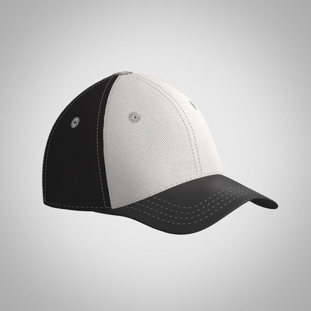 Baseball cap 3D model Low-poly 3D model_11