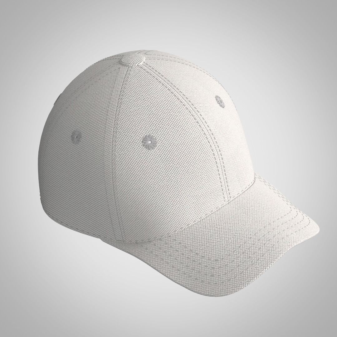 Baseball cap 3D model Low-poly 3D model_6