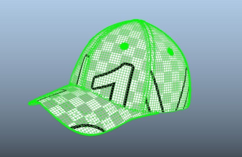 Baseball cap 3D model Low-poly 3D model_9