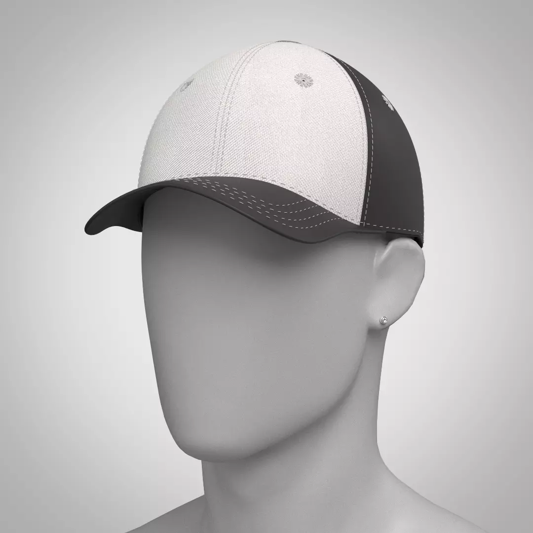 Baseball cap 3D model Low-poly 3D model_0