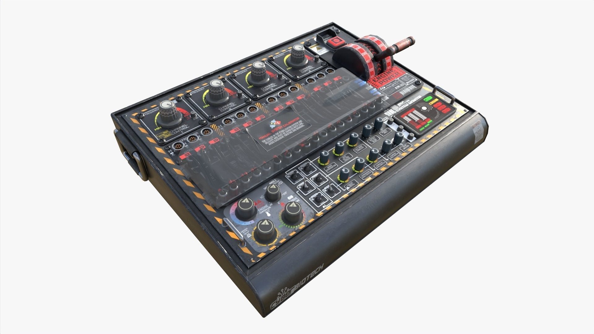 SCI-FI CONTROL PANEL Low-poly 3D model_13