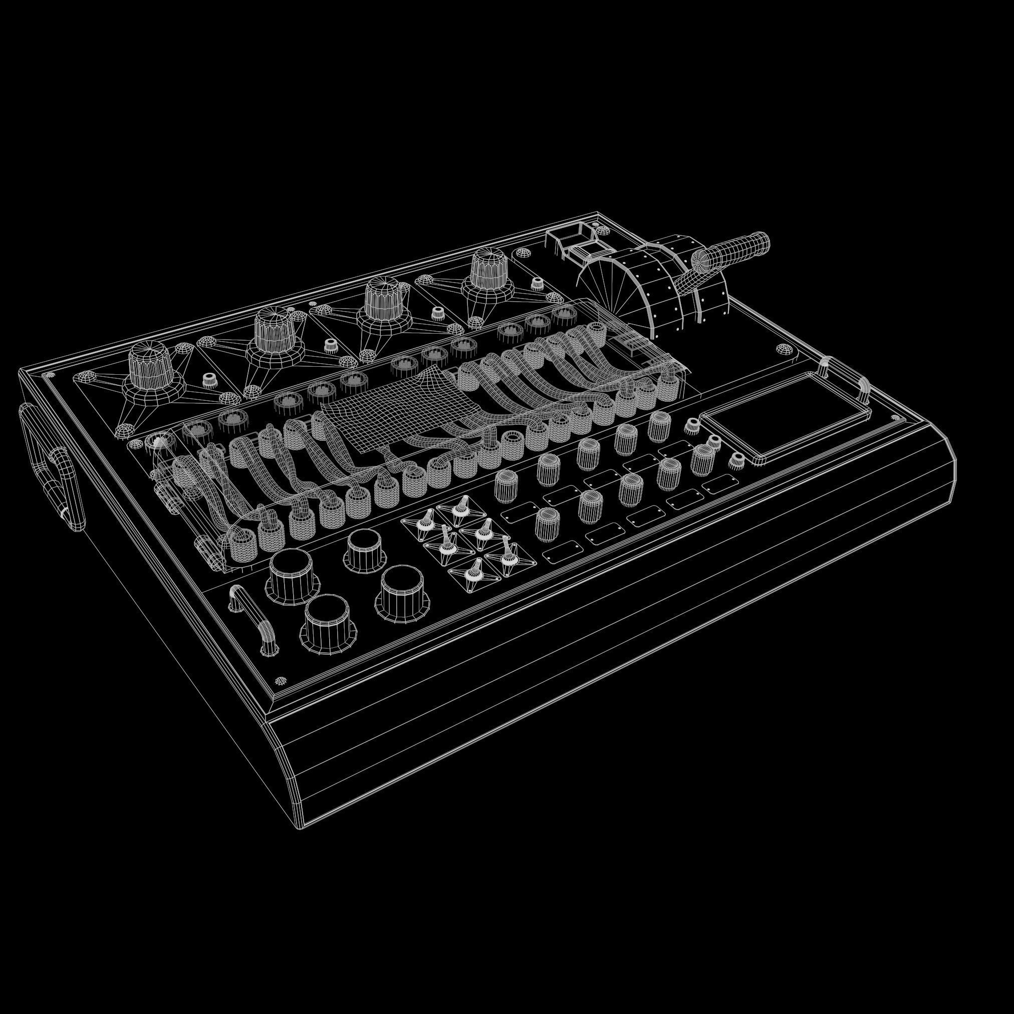 SCI-FI CONTROL PANEL Low-poly 3D model_11