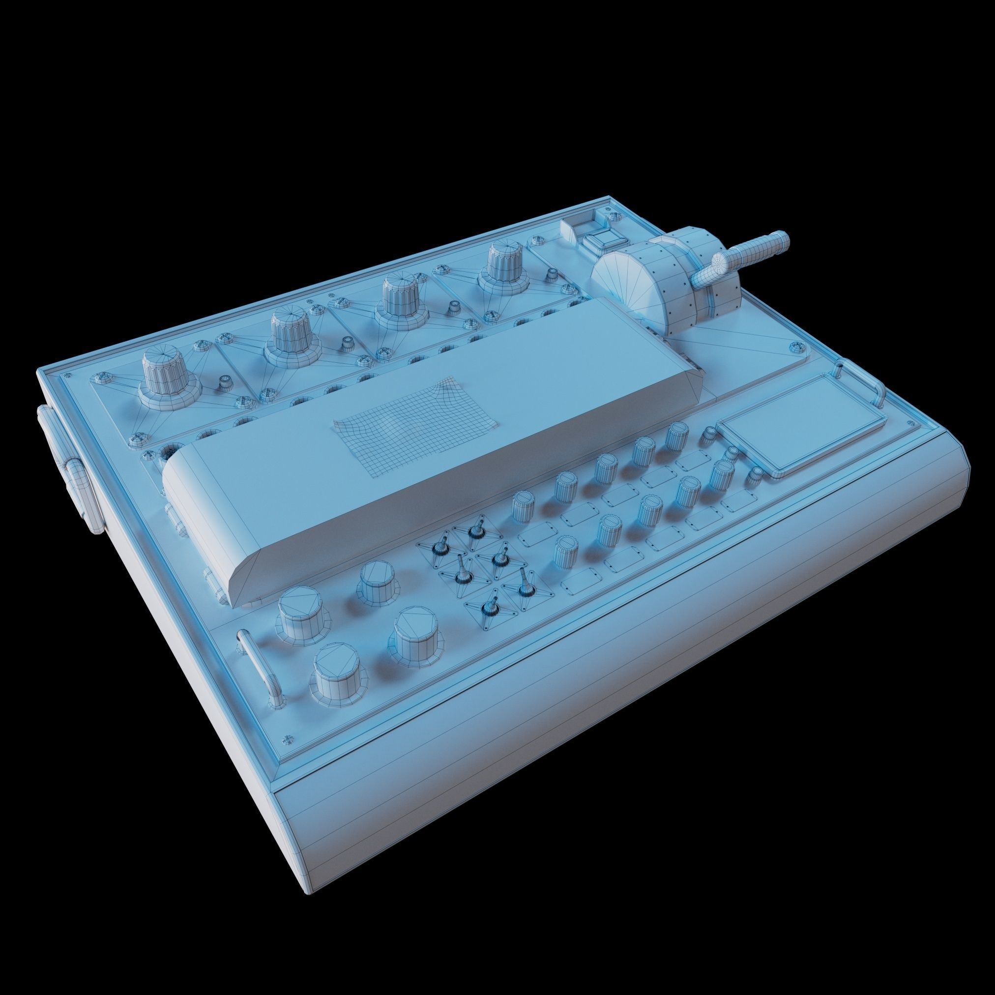 SCI-FI CONTROL PANEL Low-poly 3D model_9