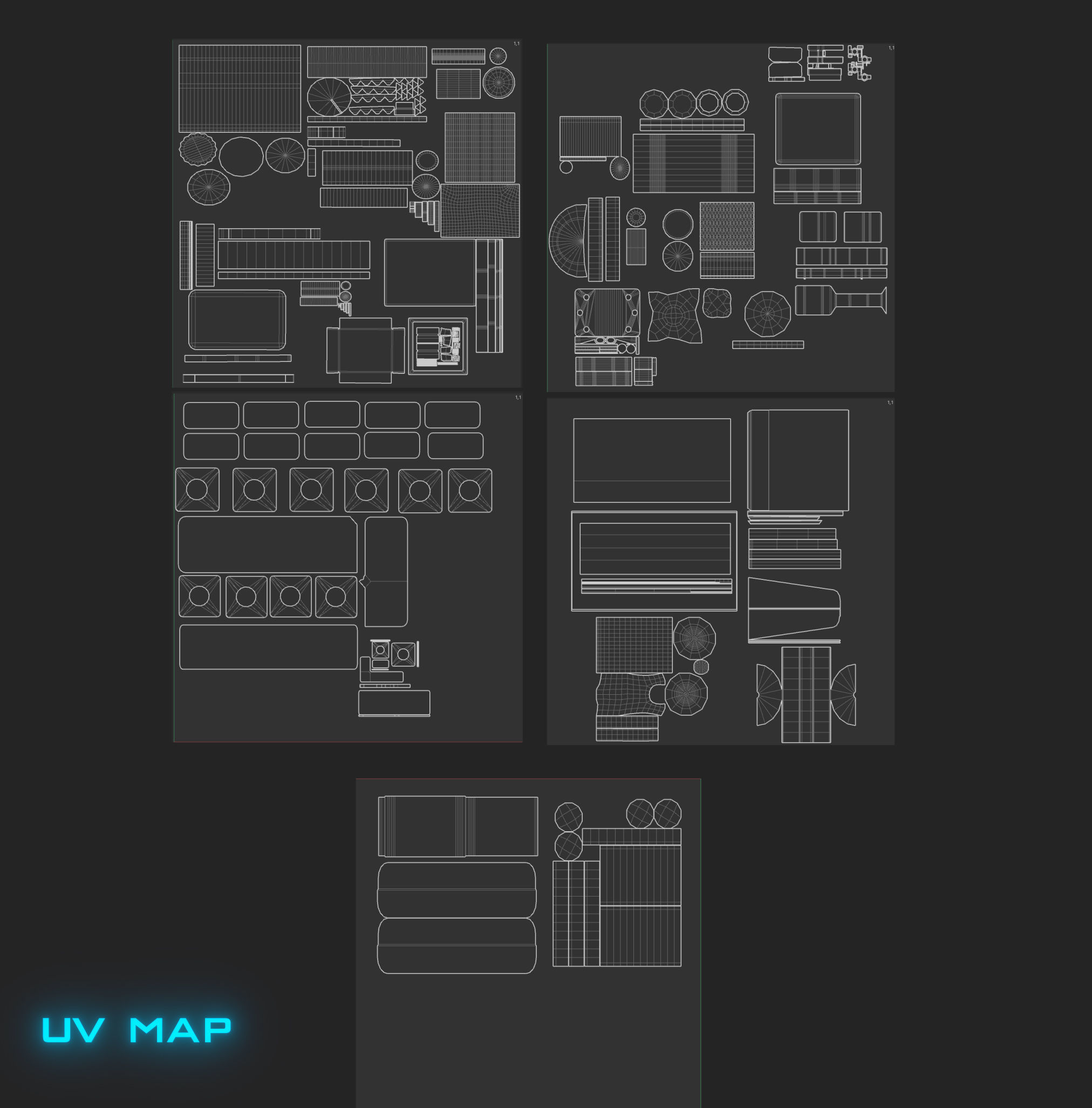 SCI-FI CONTROL PANEL Low-poly 3D model_12
