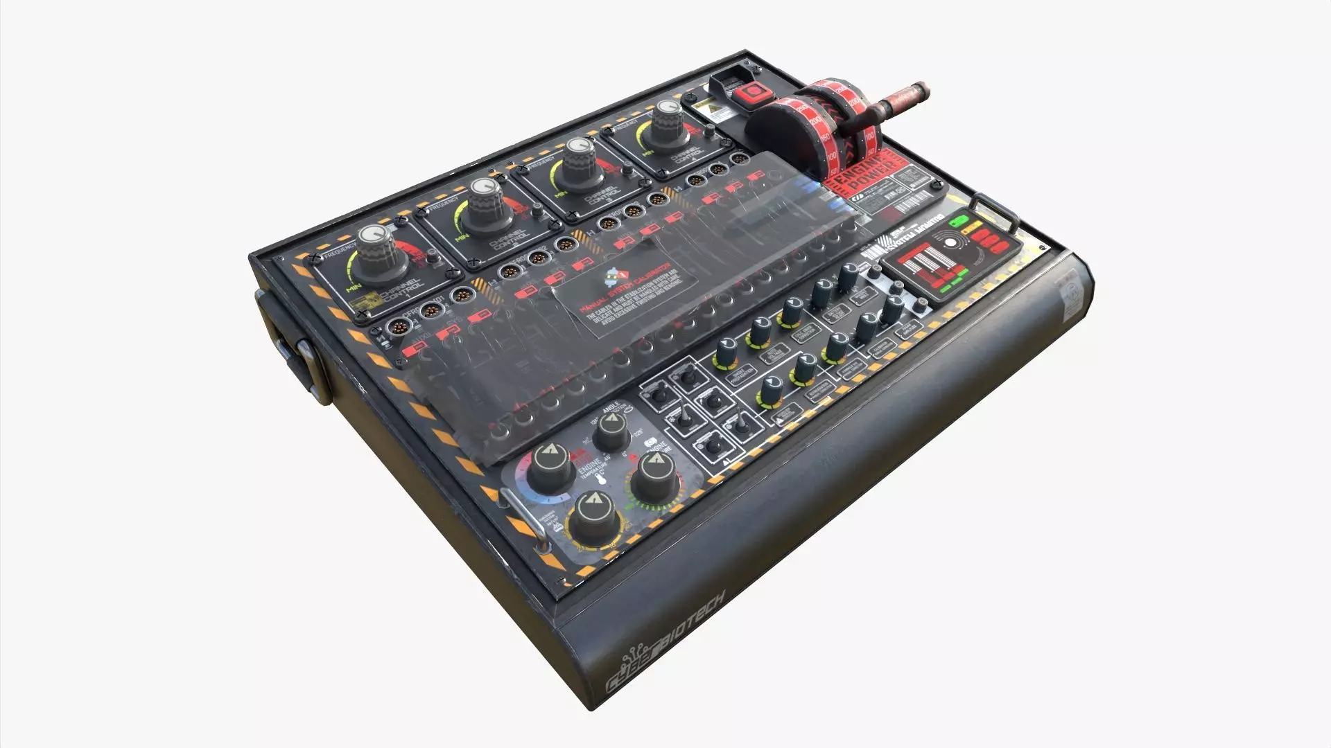 SCI-FI CONTROL PANEL Low-poly 3D model_0