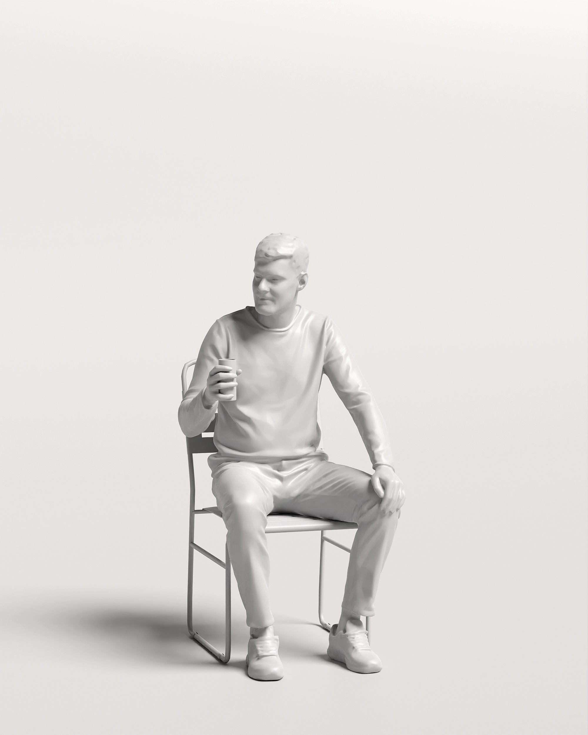 Humano Man sitting in the garden 2210-6 3D model_13