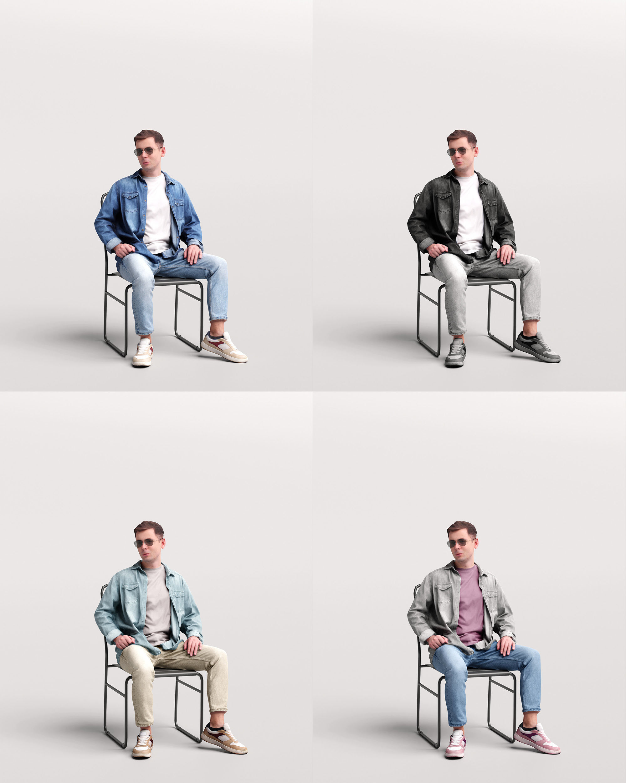 Humano Man sitting in the garden 2210-5 3D model_14