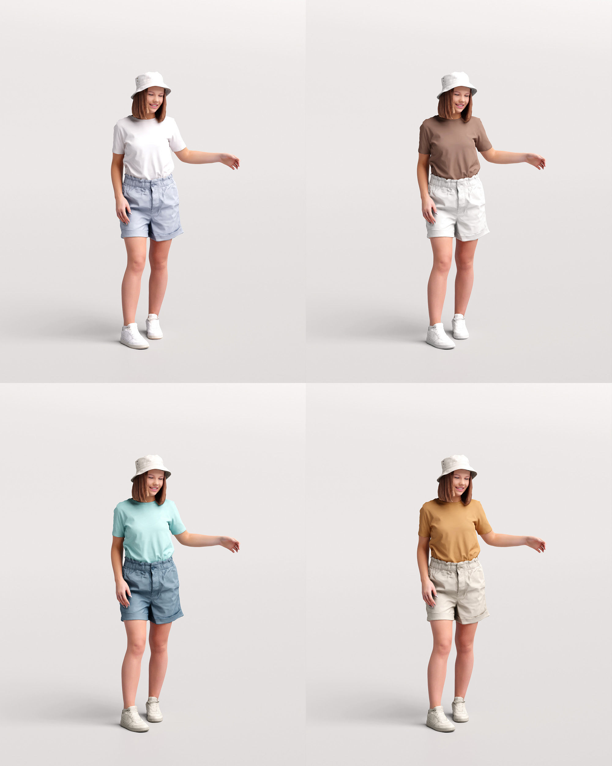 Humano Woman in the garden 2210-4 3D model_13