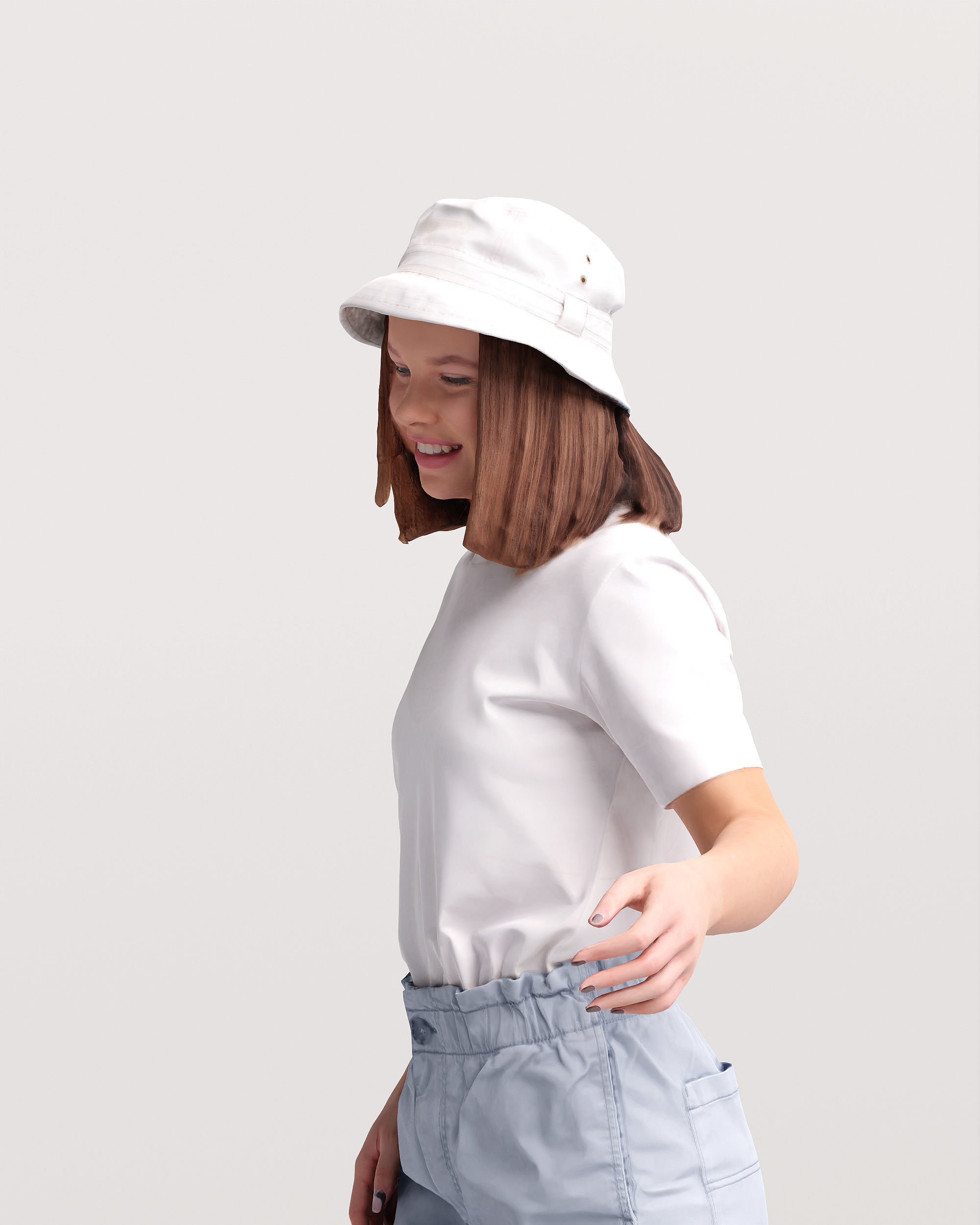 Humano Woman in the garden 2210-4 3D model_7