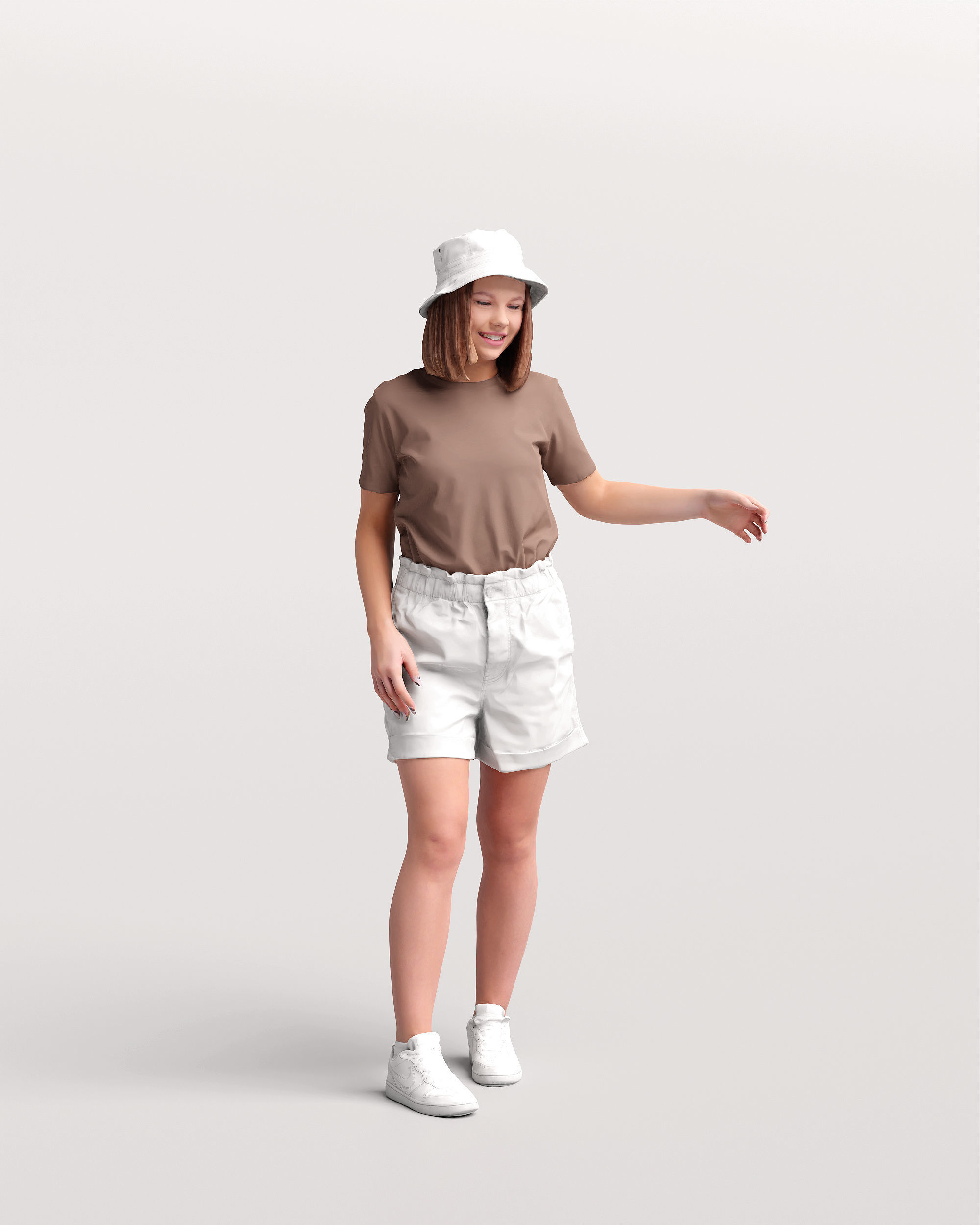 Humano Woman in the garden 2210-4 3D model_9