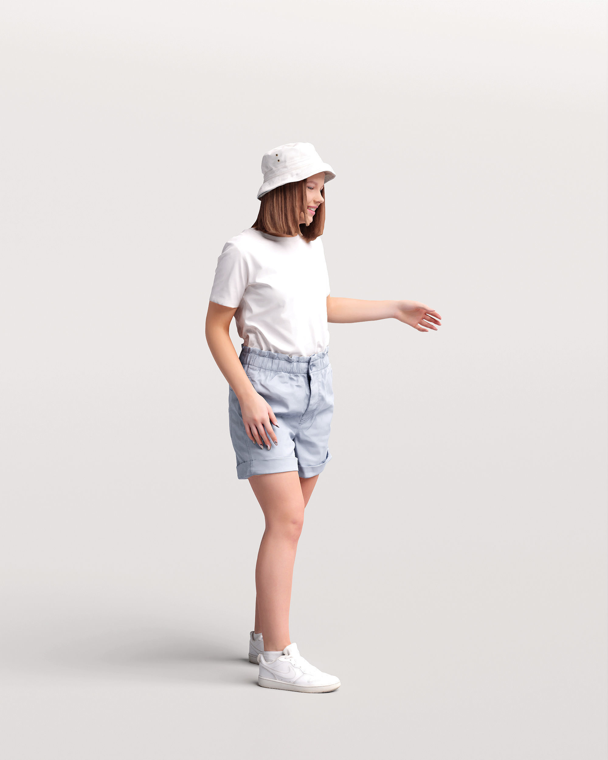 Humano Woman in the garden 2210-4 3D model_2