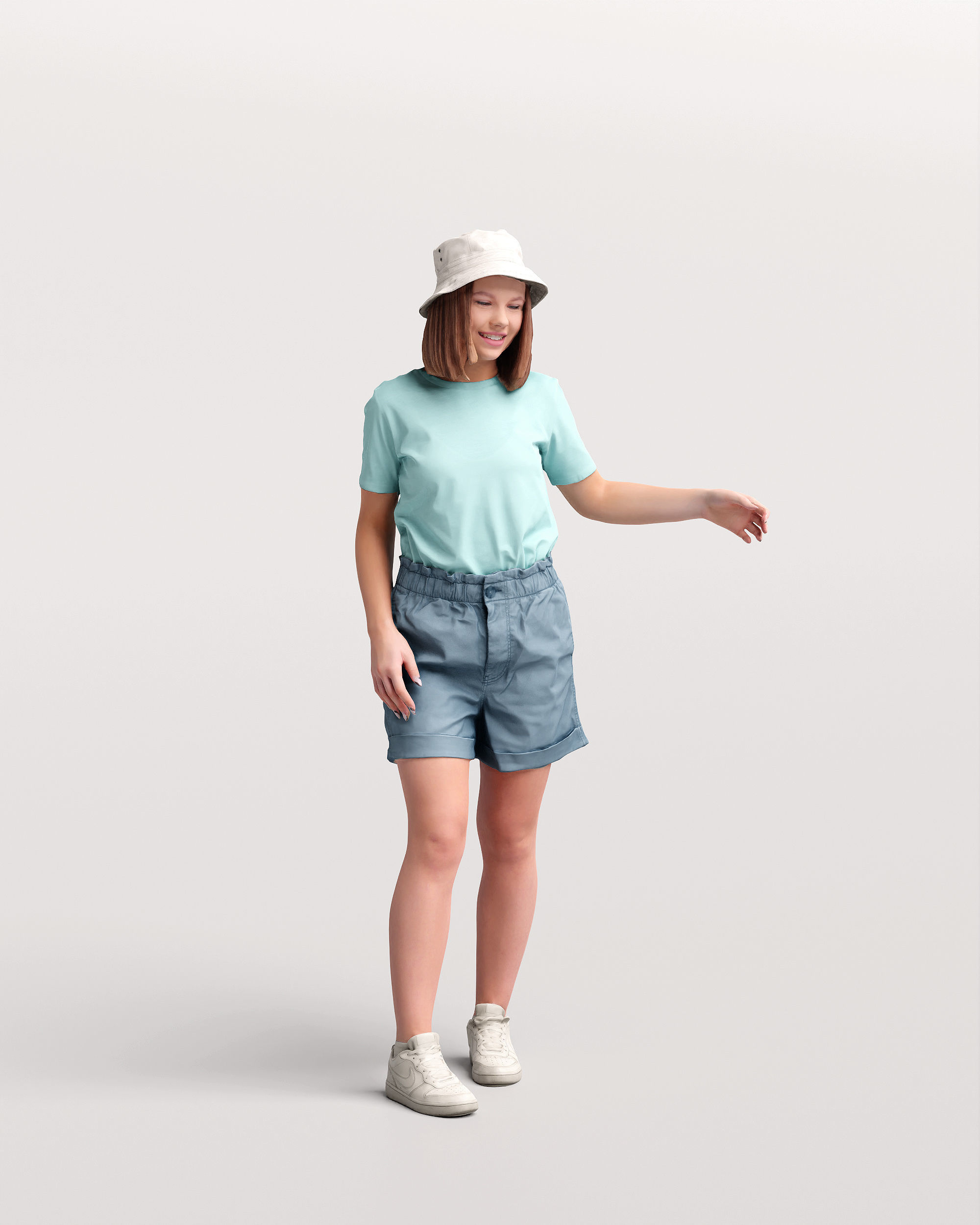 Humano Woman in the garden 2210-4 3D model_10