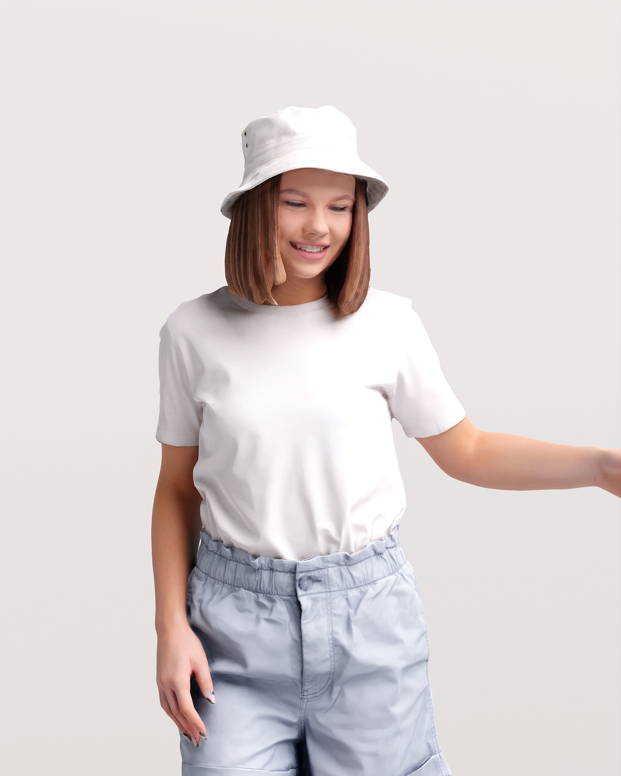 Humano Woman in the garden 2210-4 3D model_6