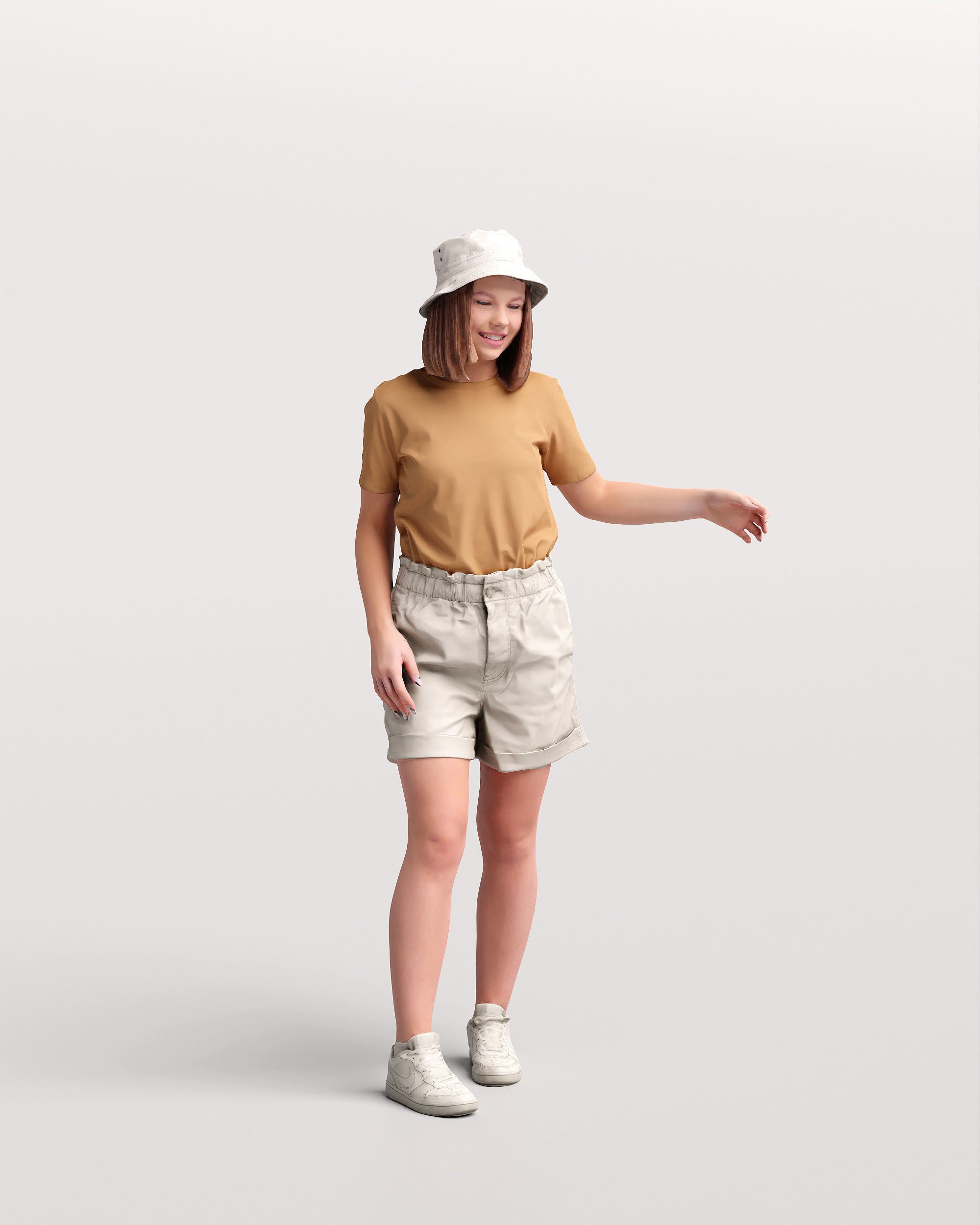 Humano Woman in the garden 2210-4 3D model_11