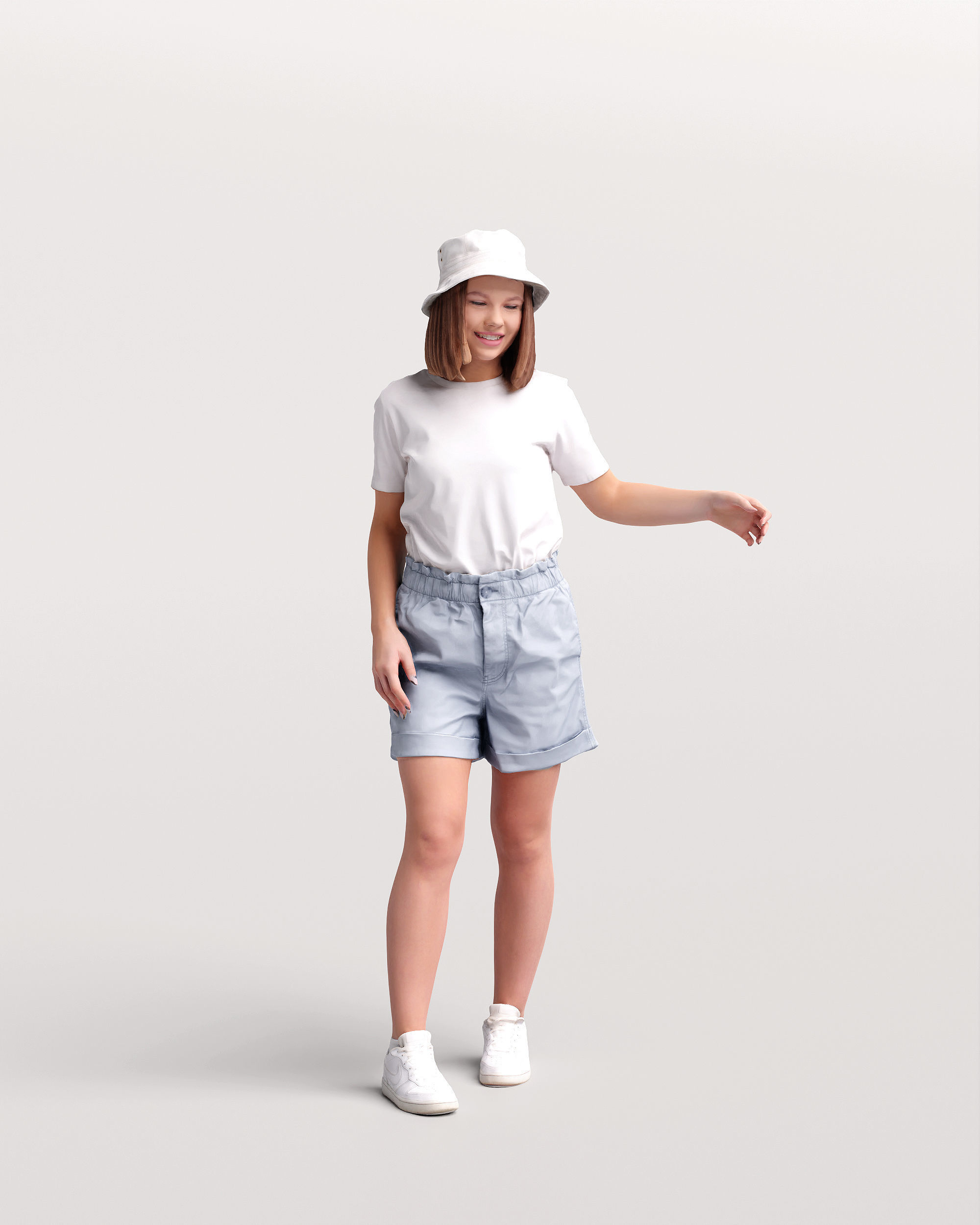 Humano Woman in the garden 2210-4 3D model_3