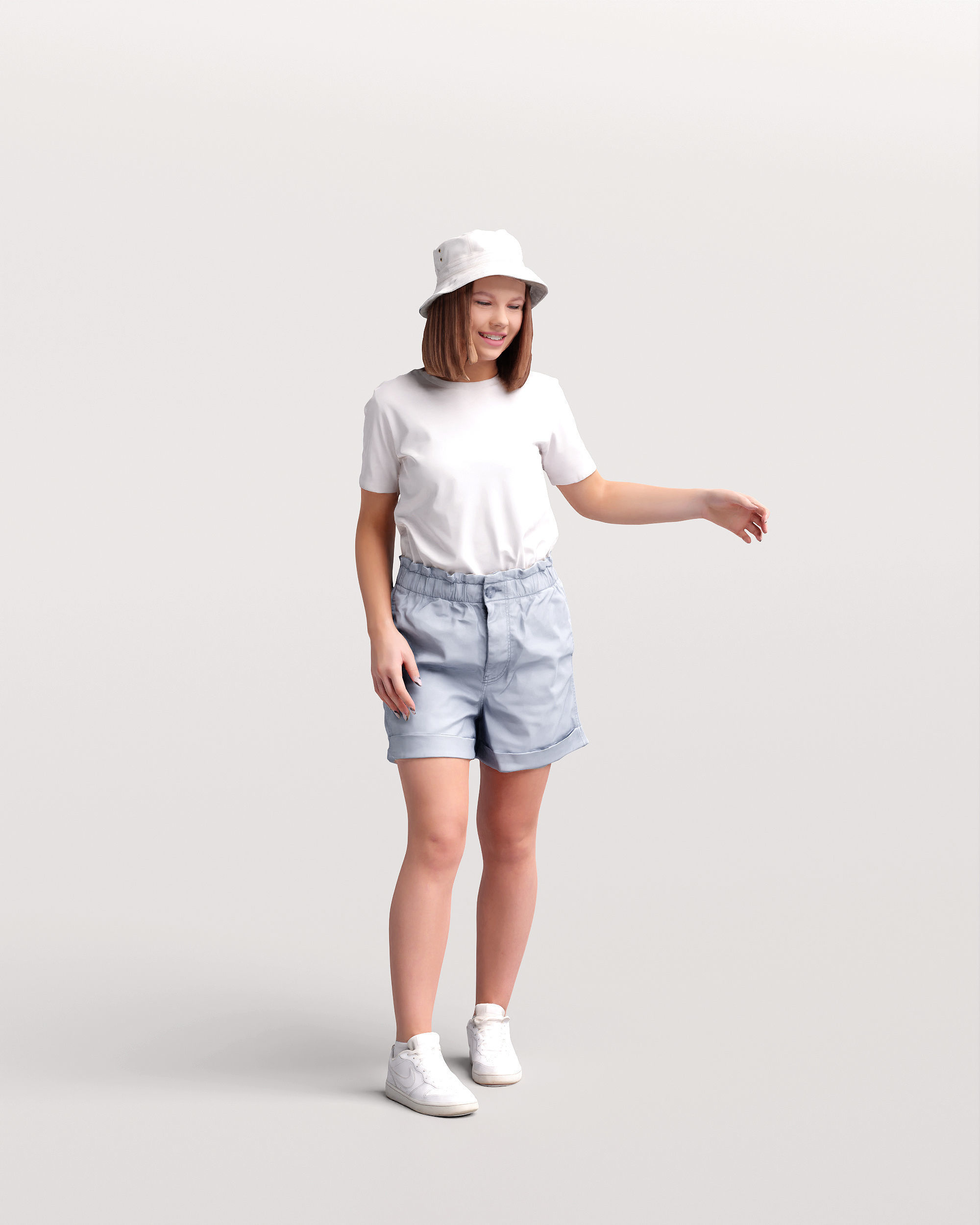 Humano Woman in the garden 2210-4 3D model_1