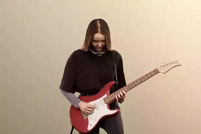 Malina 12093 - Young Woman Playing Guitar