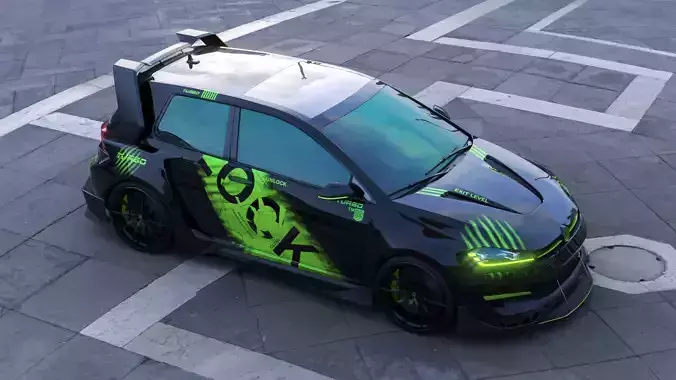 wide body car golf gti