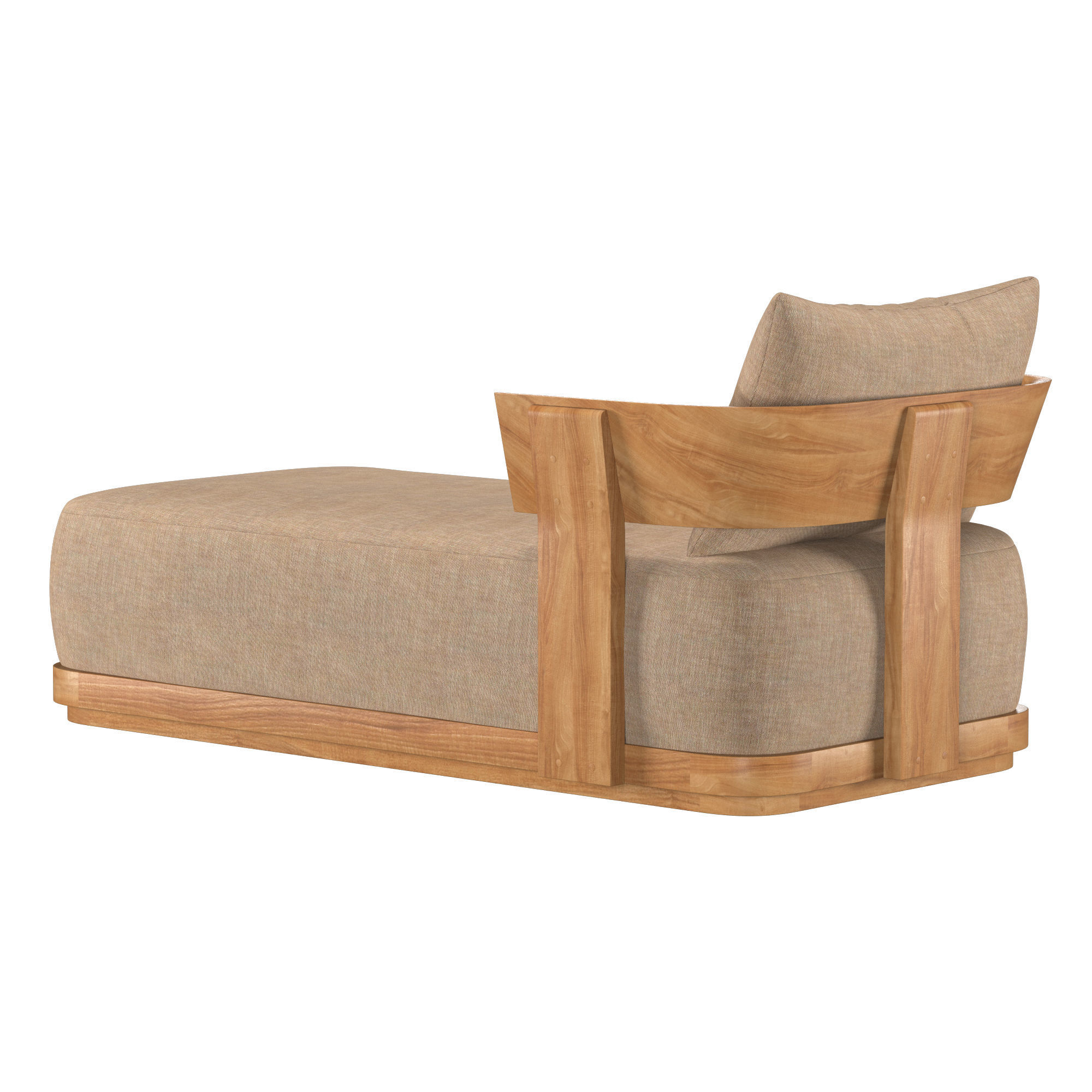 SOLARO TEAK CHAISE 3D model_2