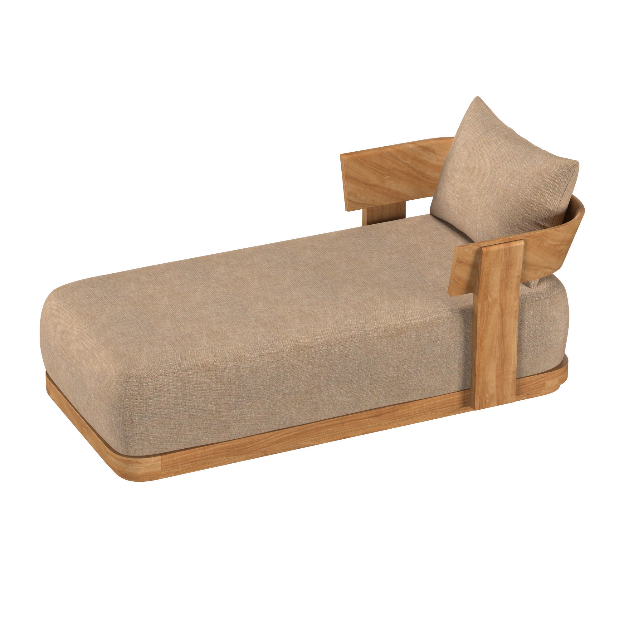 SOLARO TEAK CHAISE 3D model_5
