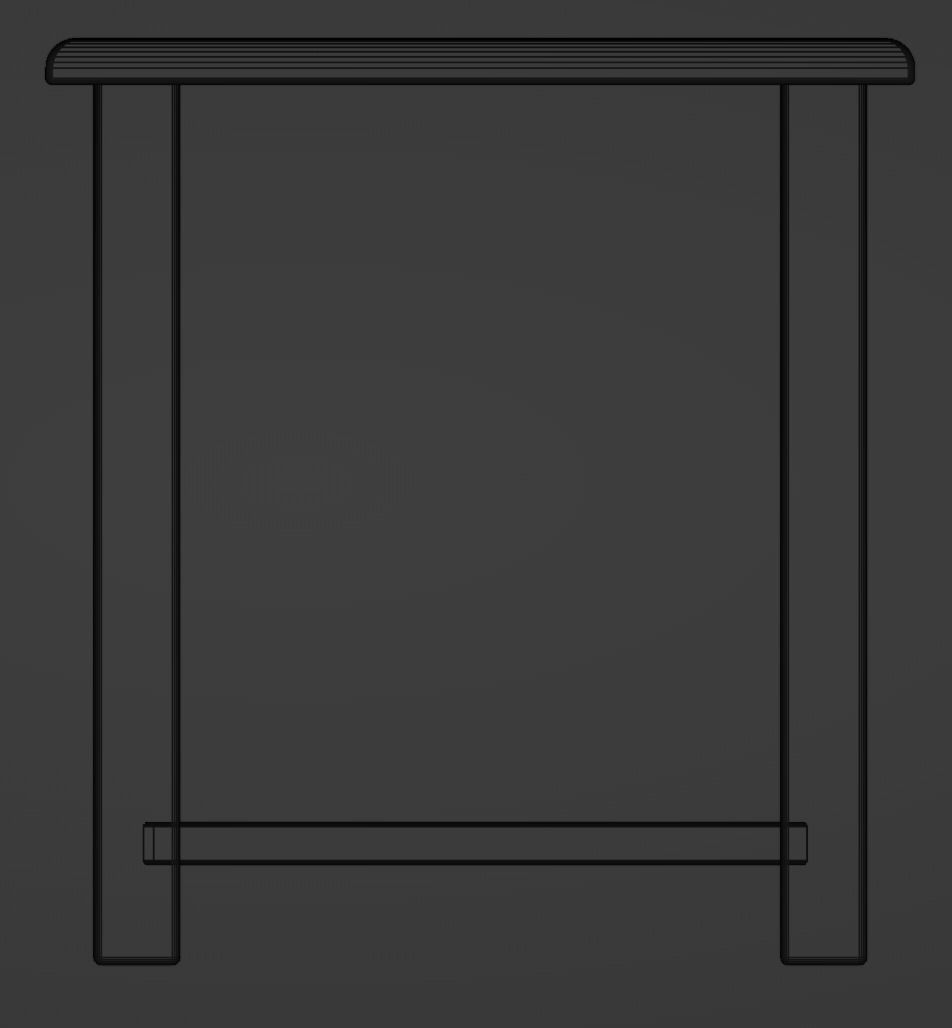 Side Table - 2 Colors Free low-poly 3D model_4