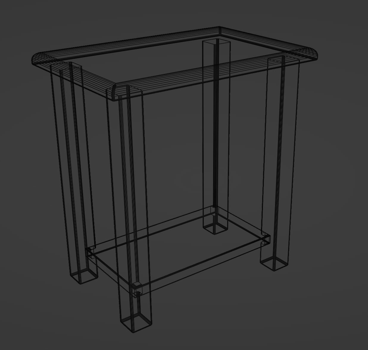 Side Table - 2 Colors Free low-poly 3D model_8