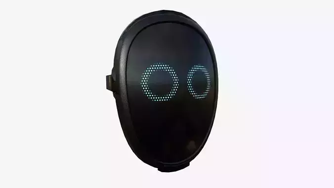 LED Screen Mask - A05 Rounded Eyes - Character Design Low-poly 3D model