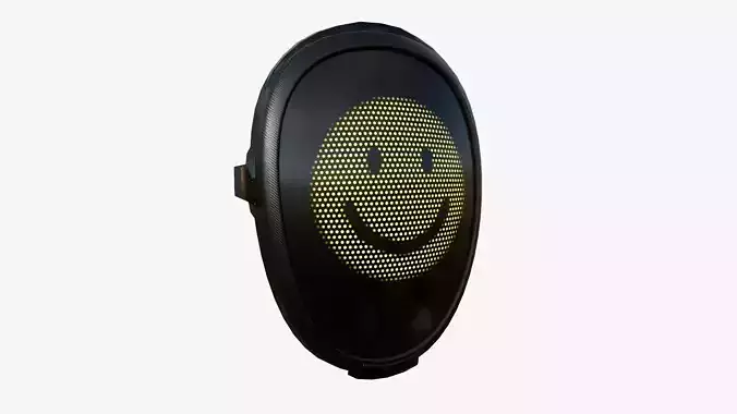 LED Screen Mask - A06 Smile - Character Design Low-poly 3D model