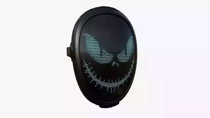 LED Screen Mask - A08 Mask D - Character Design Low-poly 3D model