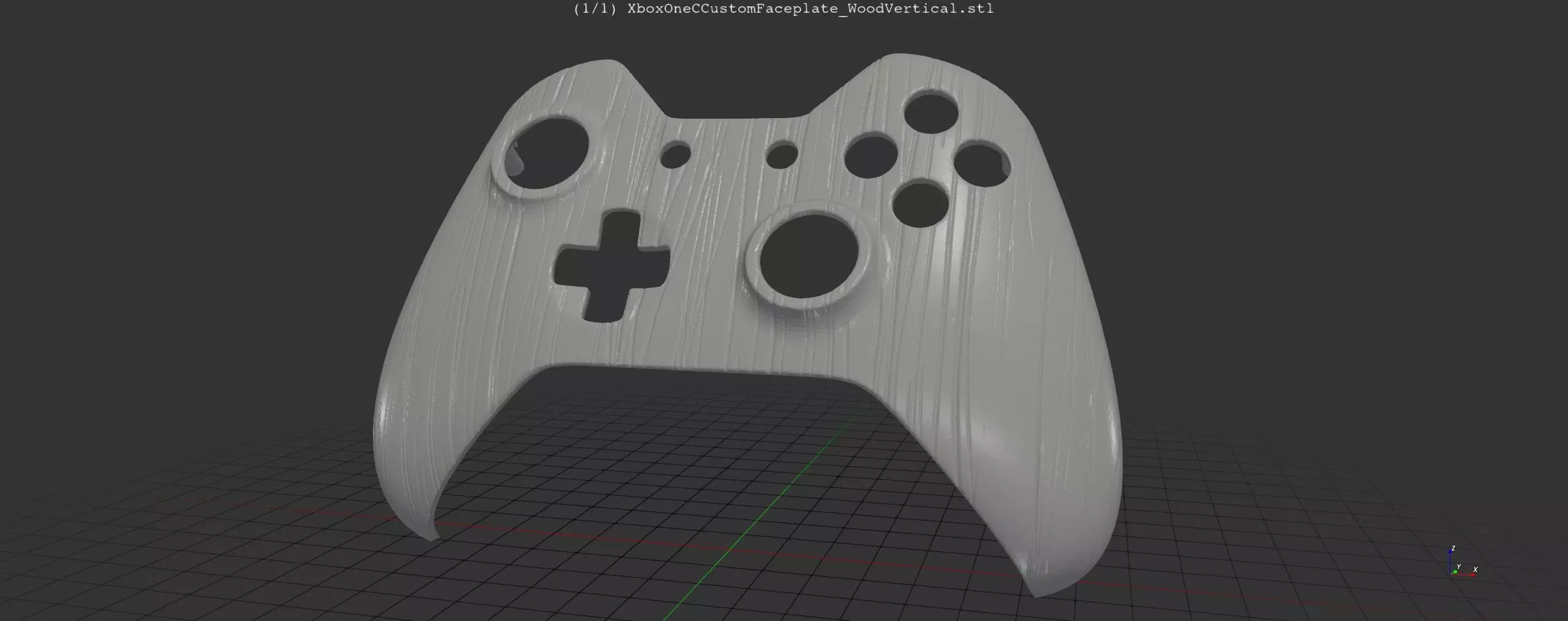 Xbox One controller wooden style faceplates 3D print model_0