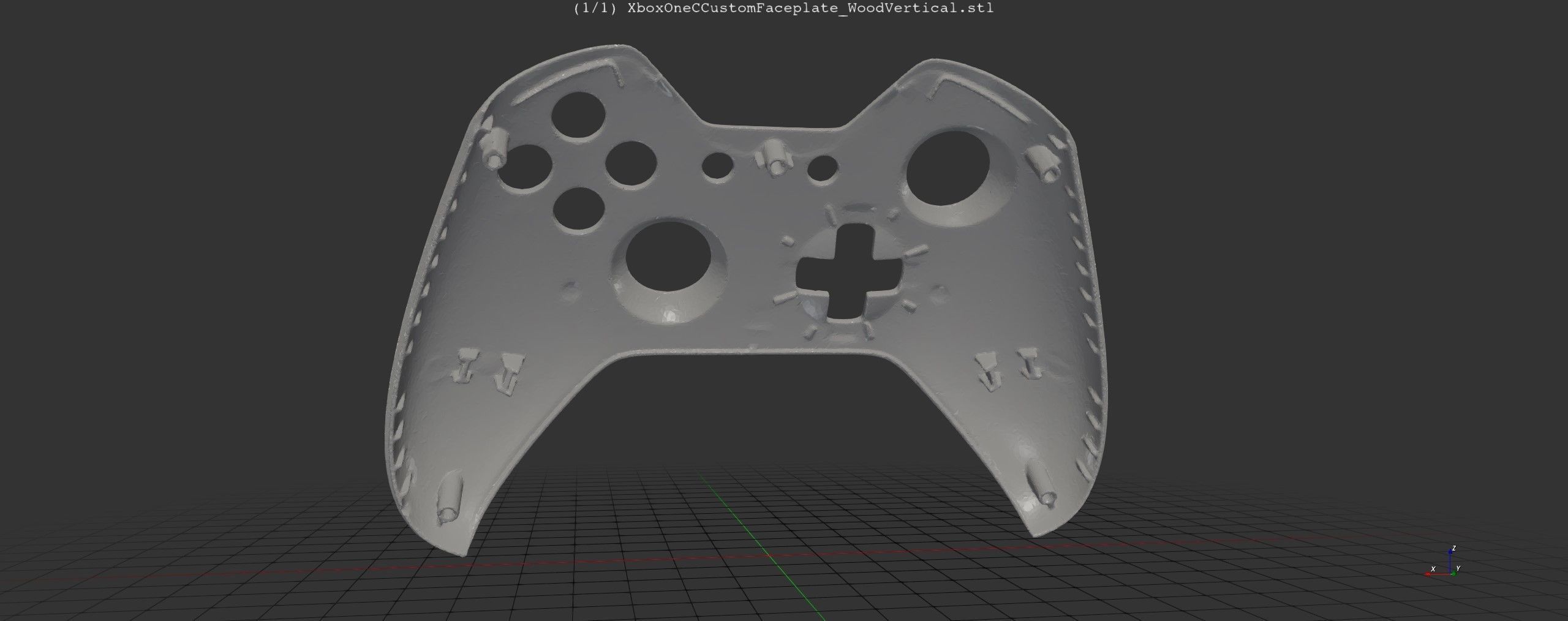 Xbox One controller wooden style faceplates 3D print model_2