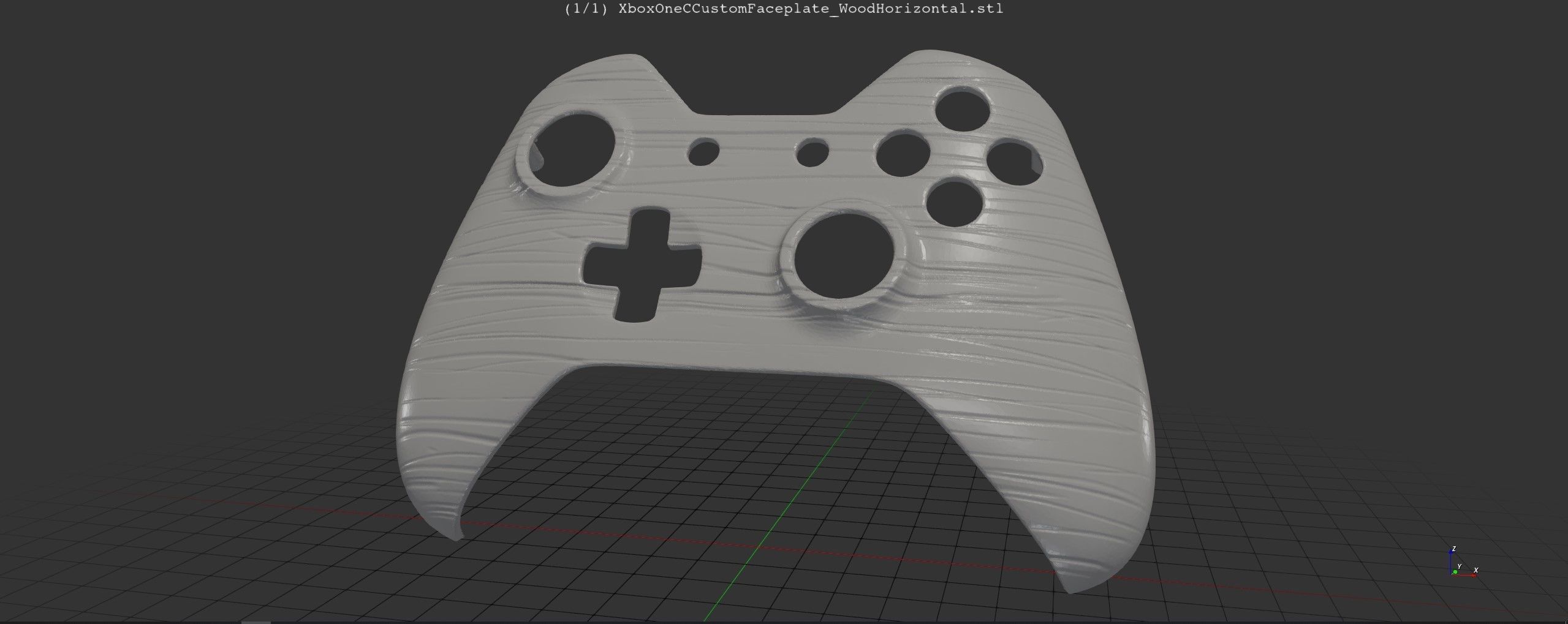 Xbox One controller wooden style faceplates 3D print model_1