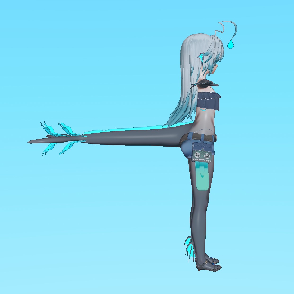 Angler Fish Musume Meroi VRChat VRM 3D model_3