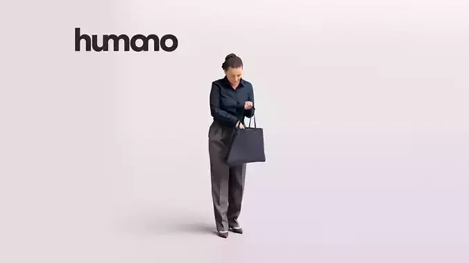 Humano Woman opening car 2011-9 3D model