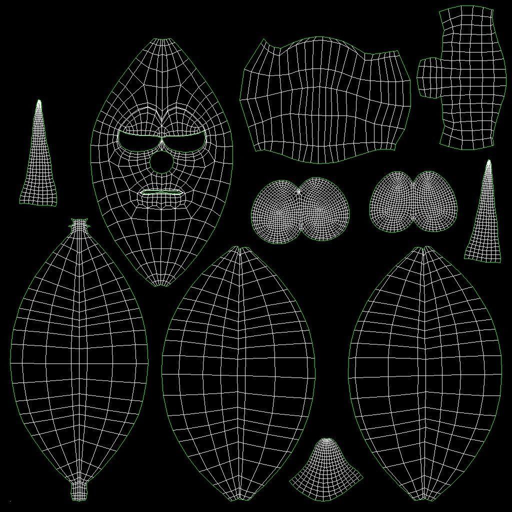 Pumpkin Man Low-poly 3D model_17