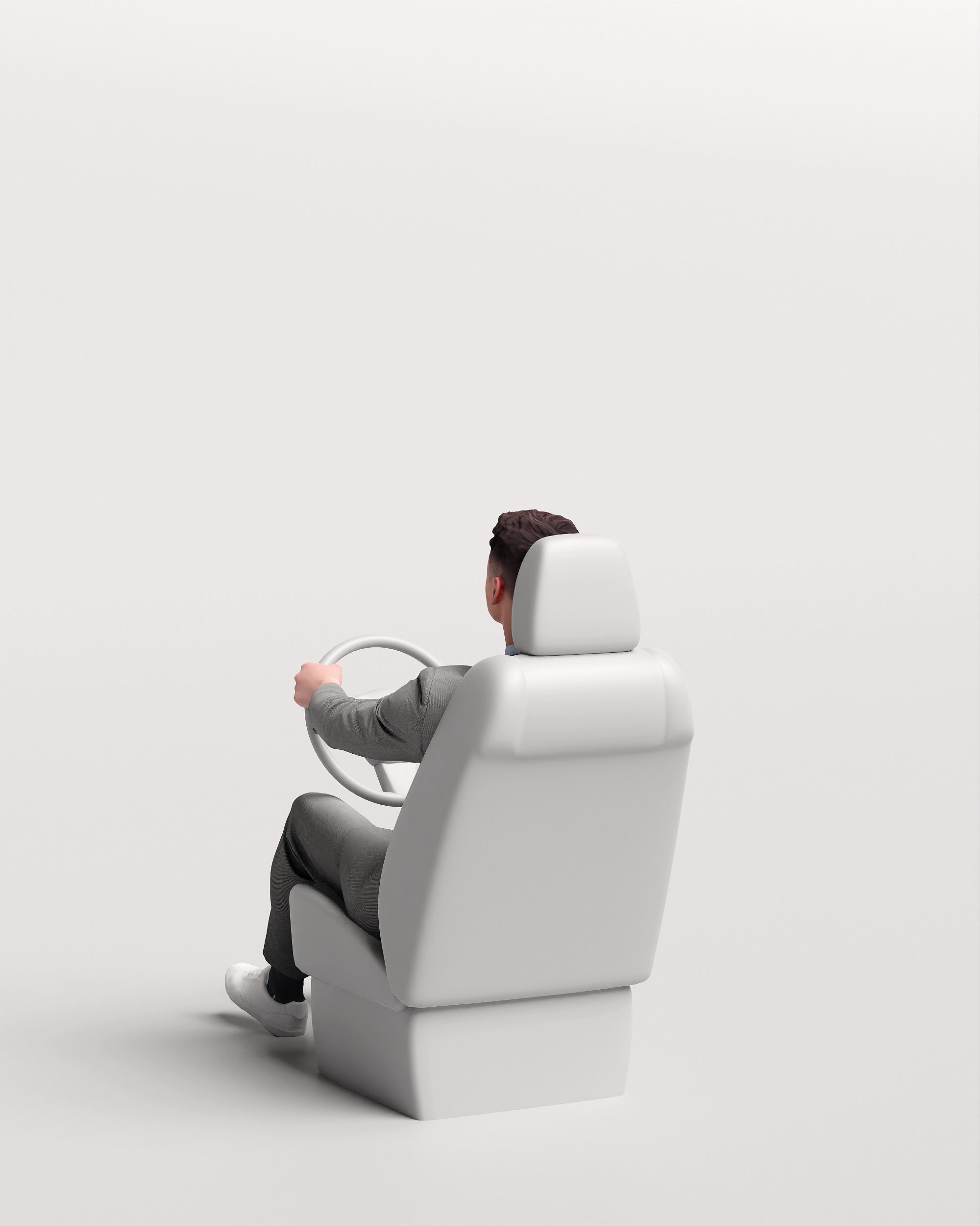 Humano Driving Man 2011-2 3D model_7