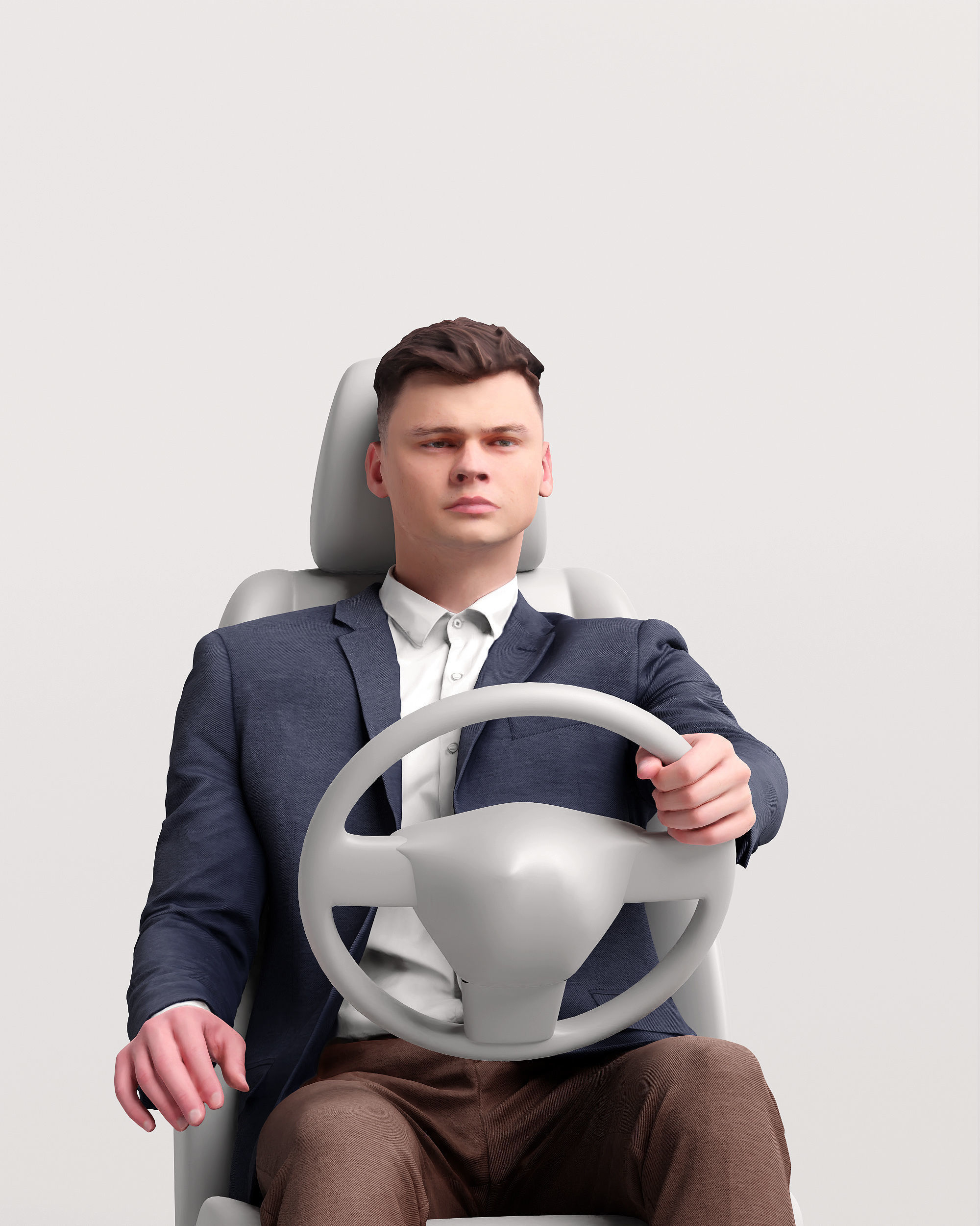 Humano Driving Man 2011-2 3D model_14