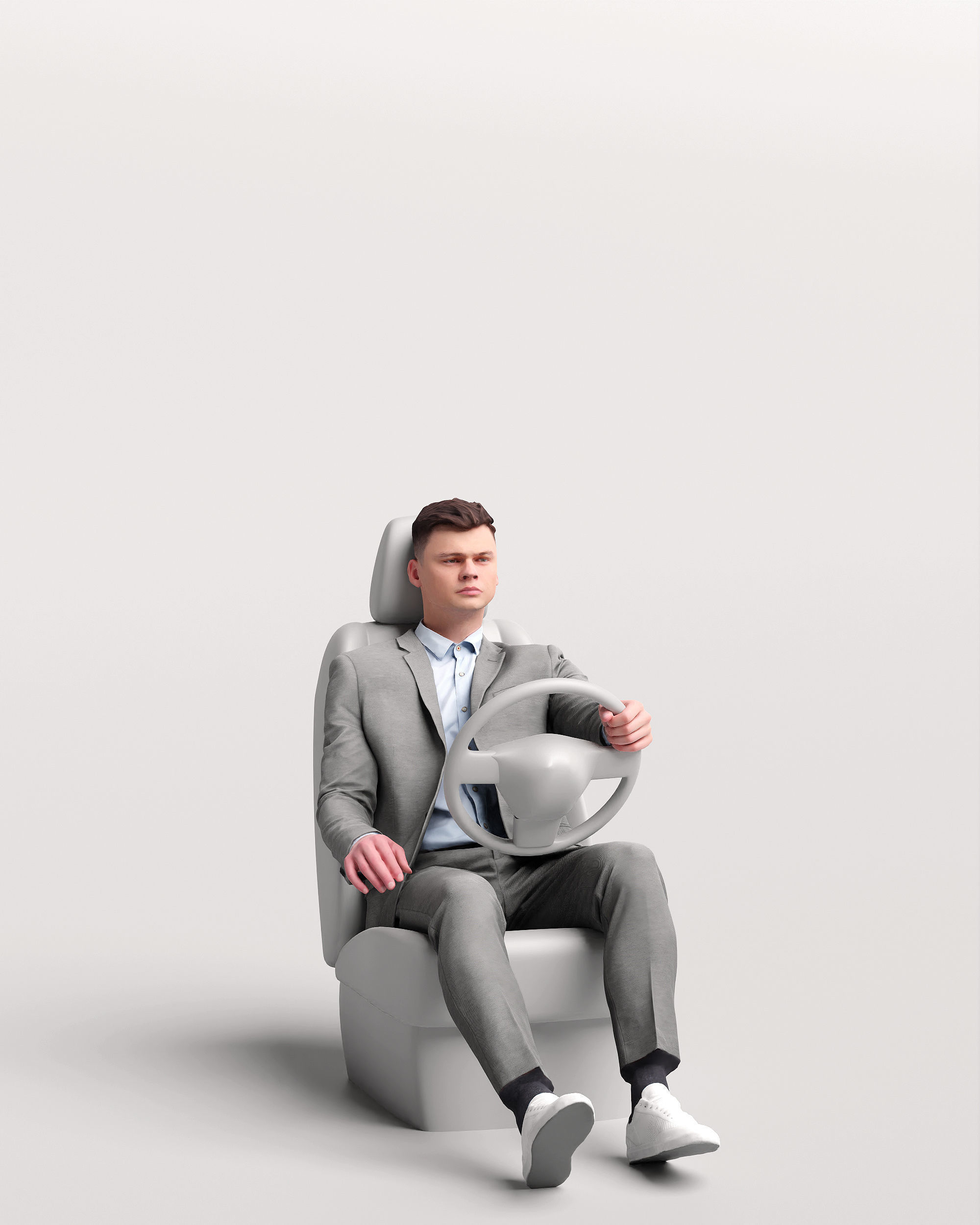 Humano Driving Man 2011-2 3D model_4