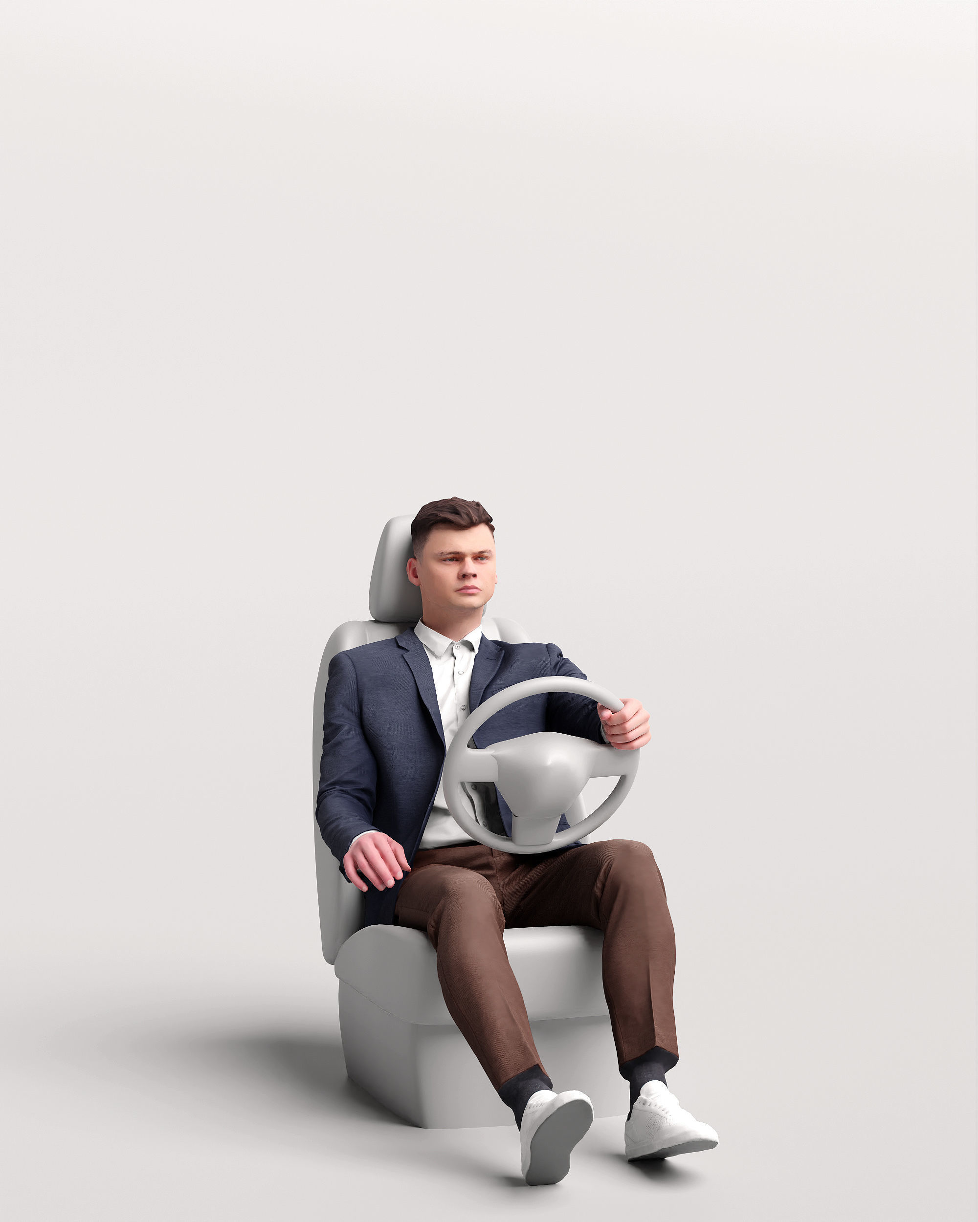 Humano Driving Man 2011-2 3D model_12