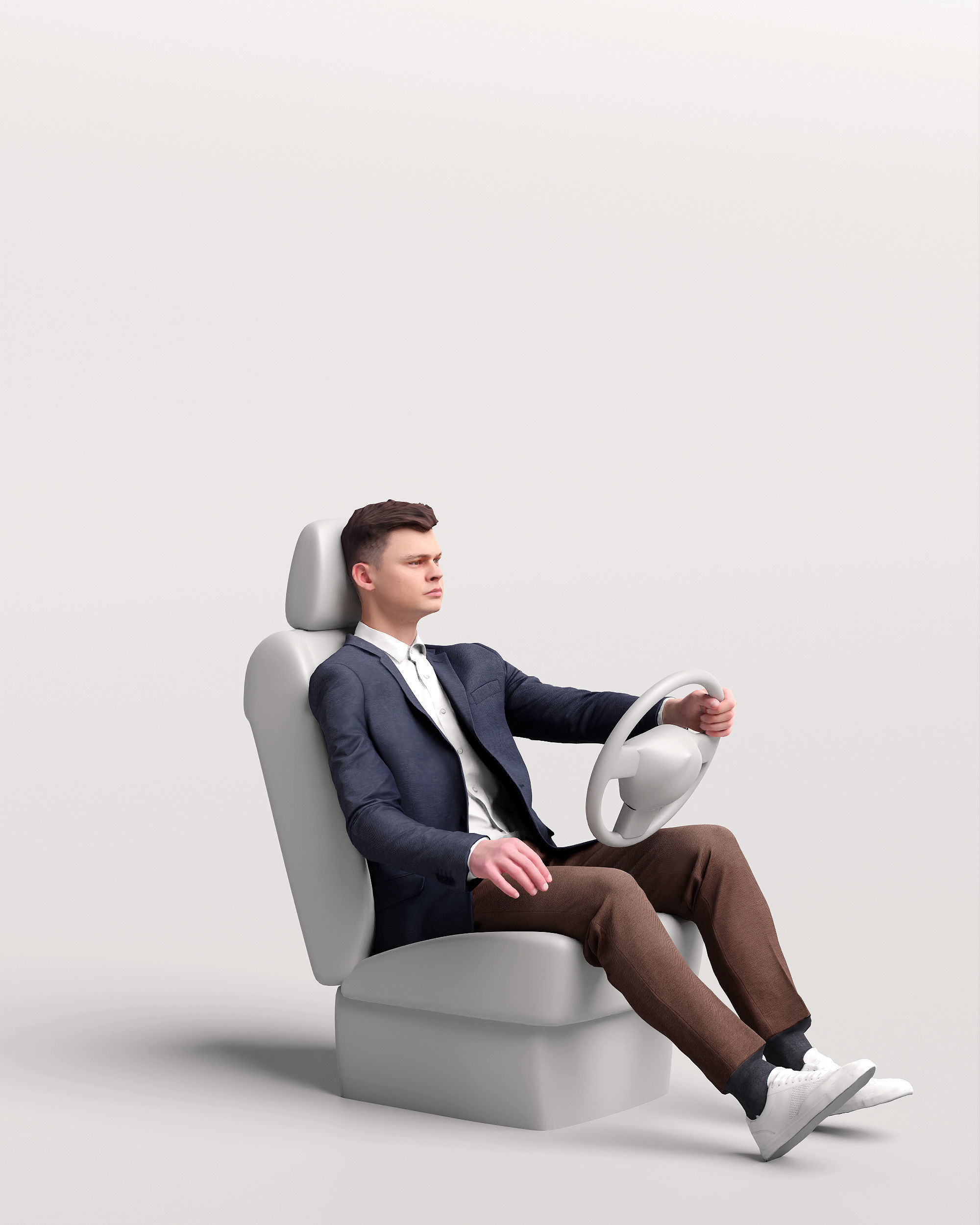 Humano Driving Man 2011-2 3D model_13