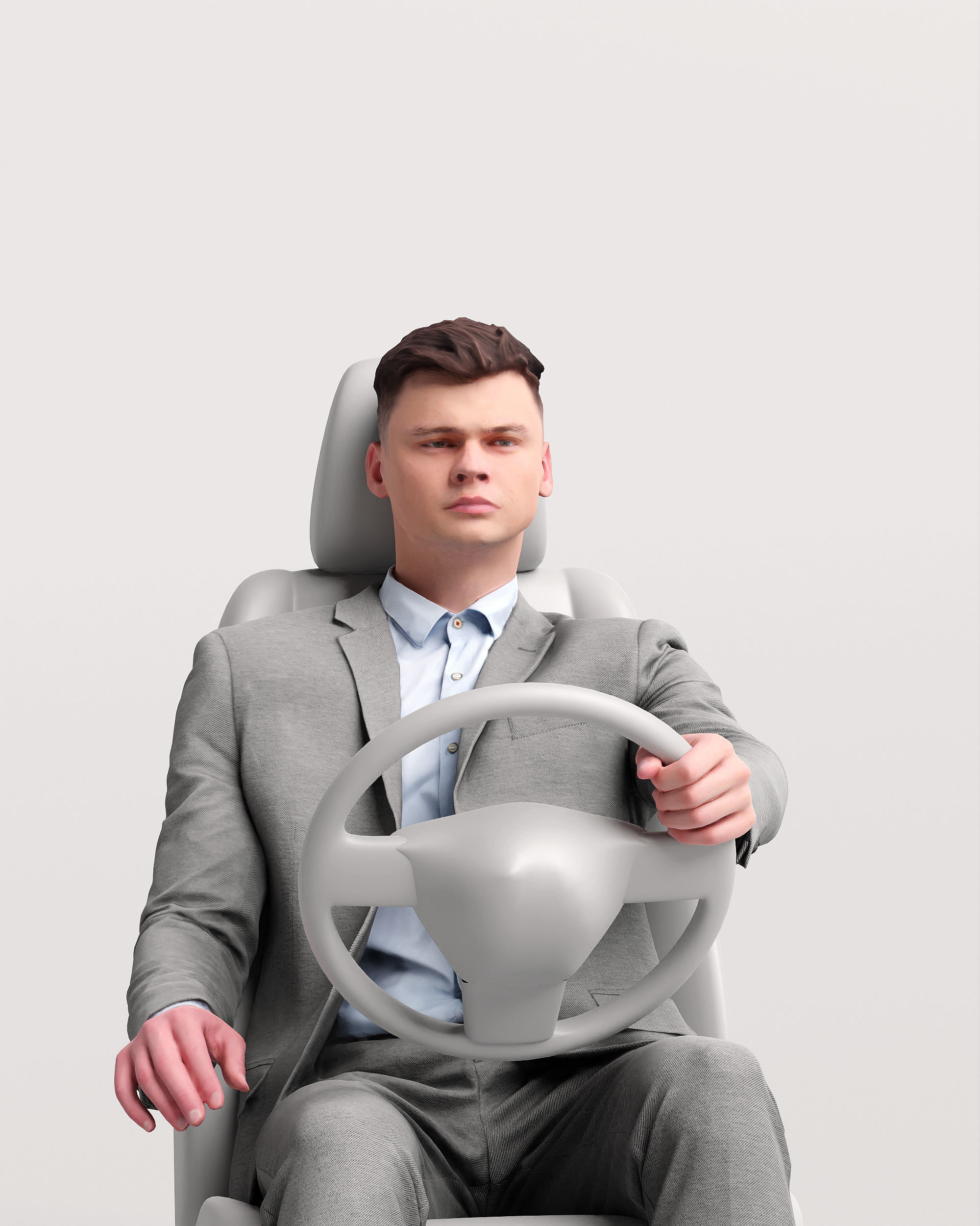 Humano Driving Man 2011-2 3D model_9